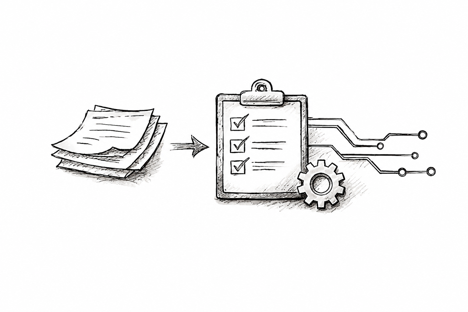 Automation pipeline from input to output
